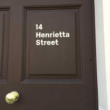 14 Henrietta Street Sign Painted Door Lettering