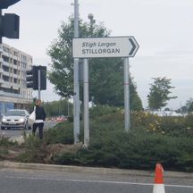 ROADWAY Signage pointing to Stillorgan